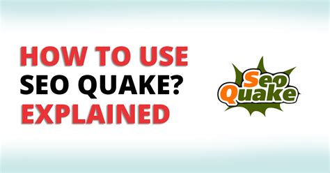 how to use seo quake